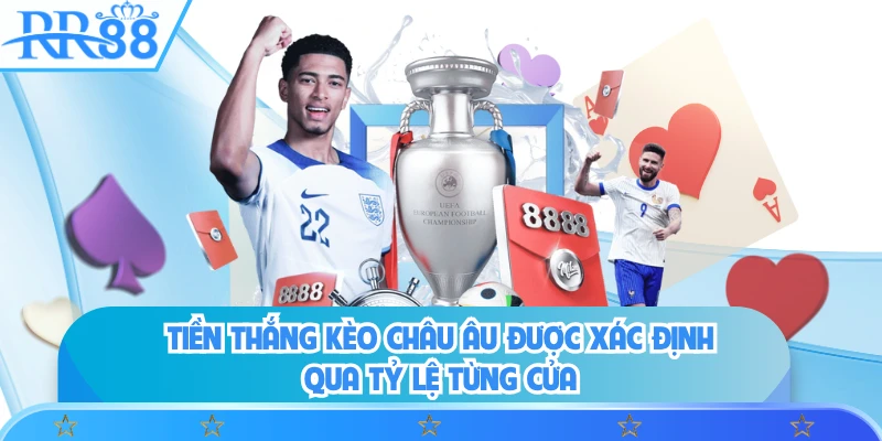 Tiền thắng kèo châu Âu được xác định qua tỷ lệ từng cửa